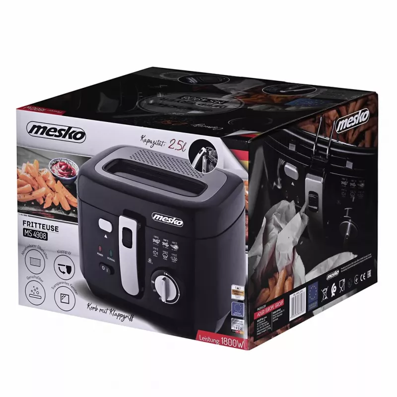 Fritüür Mesko Home MS 4908 Ühekordne 2.5 L 1800 W Must Hall