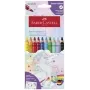 Värvipliiatsid Faber-Castell Einhorn Jumbo Grip — 10 tk, jumbo kolmnurkne haare, pehme südamik