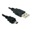 USB-kaabel DeLOCK 82252 USB 2.0 1,5 m USB A Mini-USB B Must