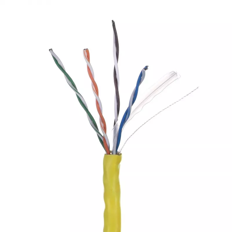 Võrgukaabel LANBERG LCU6-10CC-0305-Y U/UTP Cat6 305 m kollane, 23 AWG, 250 MHz
