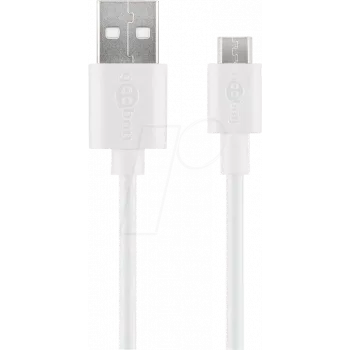 Goobay Micro USB laadimis- ja sünkroonimiskaabel, 2 m - Android-seadmetele (38666)
