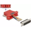 DeLOCK D-Sub 25 pin female to RJ45 female komplekteerimiskomplekt punane VGA RJ-45