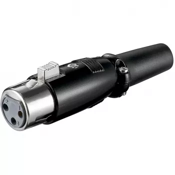 Wentronic Goobay mikrofoni adapter, 3-kontaktiline - Must korpus (11680)