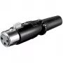 Wentronic Goobay mikrofoni adapter, 3-kontaktiline - Must korpus (11680)