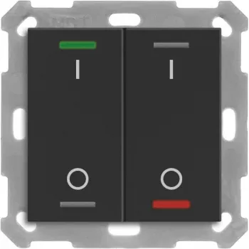 MDT BE-TAL55T206.B1 KNX surunupp Light 55 2f RGBW temperatuuriandur must matt lülitus 1 (BE-TAL55T206.B1)
