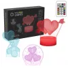 Manta SNL115RGB RGB 3D südamekujuline dekoratiivne LED-lambi komplekt
