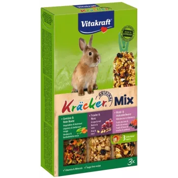 Vitakraft 25227 väikelooma maius – küüliku viinamarja-, puuvilja-, köögivilja- ja kreegpähklisegu, 160 g