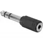 Adapter 3,5 mm -> 6,3 mm (must/hõbedane)
