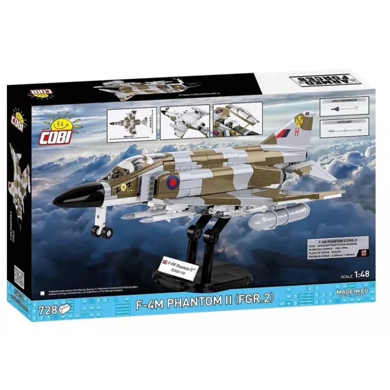 Cobi Blocks F-4M Phantom II militaarlennuki mudel, 728-osaline konstruktor