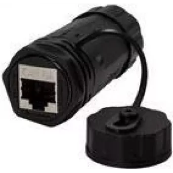 LogiLink Professional - Võrgupistikupesa - RJ-45 (W) RJ-45 (W) - STP - CAT 6a - välistingimustes - must