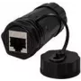 LogiLink Professional - Võrgupistikupesa - RJ-45 (W) RJ-45 (W) - STP - CAT 6a - välistingimustes - must