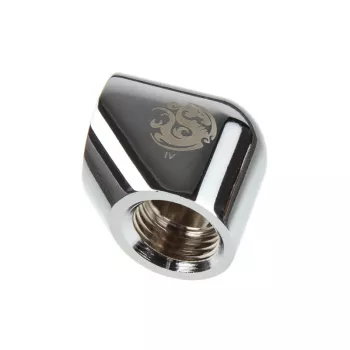 Bitspower Adapter 90 kraadi G1/4 tolli IG kuni G1/4 tolli IG - hõbedane läikiv