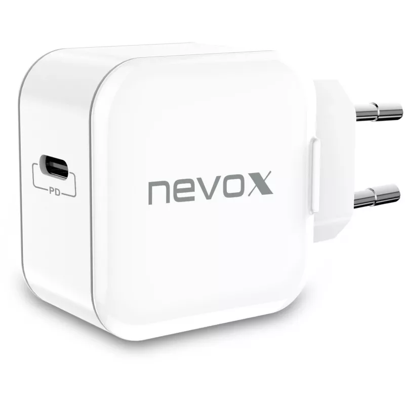 nevox 20W USB-C PD laadija valge toiteadapter
