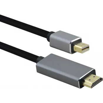 Kaabel helos mini DisplayPort isane HDMI 1.4 isasele, PREMIUM 4K, 2,0 m, TPE mantel, alumiiniumkorpus, kullatud kontaktid