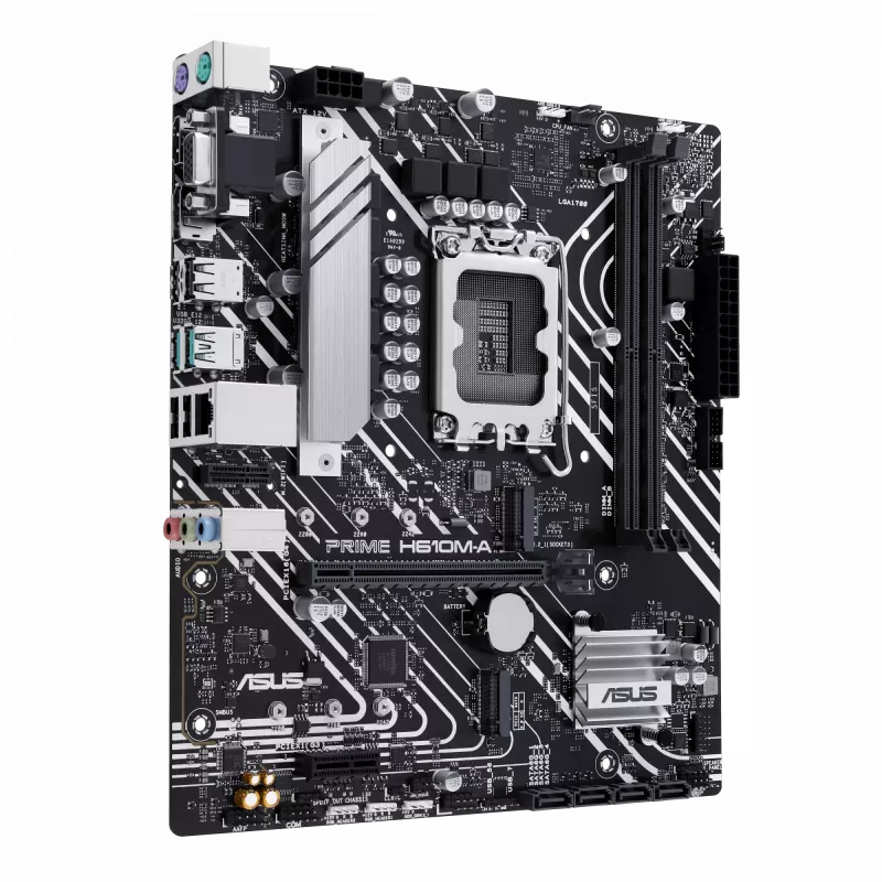 ASUS PRIME H610M-A R2.0 | Protsessorite perekond Intel | Protsessori pesa LGA1700 | Toetatud kõvaketta liidesed M.2, SATA | SATA-pistikute arv 4