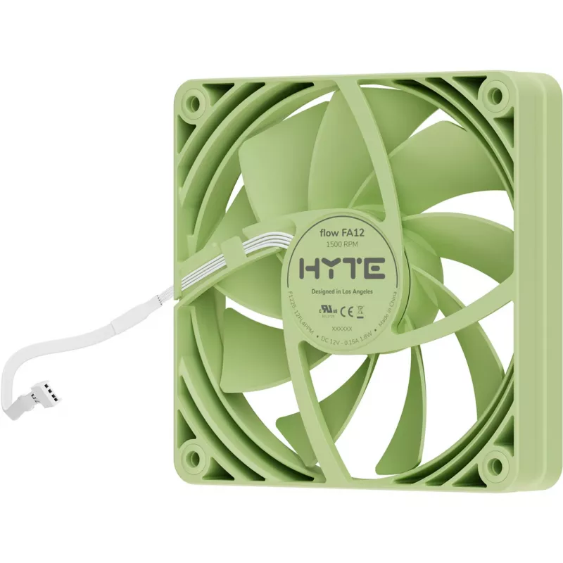 Arvuti jahutusventilaator HYTE FA12-MM-4 120 mm, 1500 RPM, 72 m³/h, 1,6 mmH₂O, hüdrodünaamiline laager, roheline, 4 tk pakendis