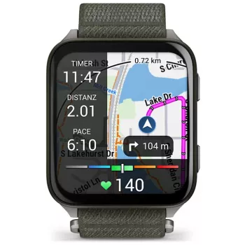 Garmin Venu X1 5,08 cm (2) AMOLED digitaalne 448 x 486 pikslit puuteekraaniga hall Wi-Fi GPS (satelliit)