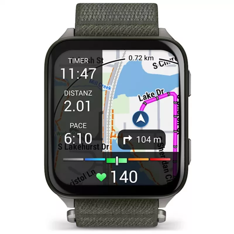 Garmin Venu X1 5,08 cm (2) AMOLED digitaalne 448 x 486 pikslit puuteekraaniga hall Wi-Fi GPS (satelliit)