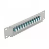 Fiiberoptiline jaotuspaneel DeLOCK 10 tolli 12 porti LC Dupleks Aqua 1U Hall
