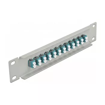 Fiiberoptiline jaotuspaneel DeLOCK 10 tolli 12 porti LC Dupleks Aqua 1U Hall