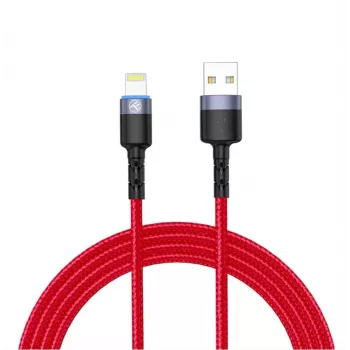 USB–Lightning andmekaabel Tellur, 3 A, 1,2 m, LED-indikaator, punane