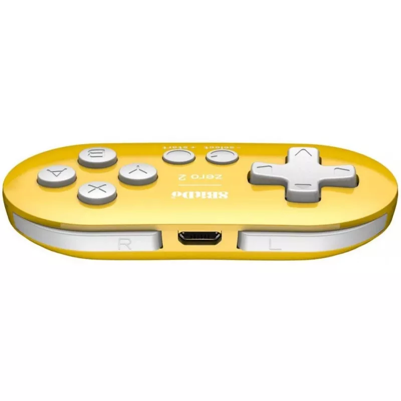 Juhtmevaba mängukontroller 8BitDo Zero 2 kollane — Bluetooth, kompaktne taskumõõt, RET00221
