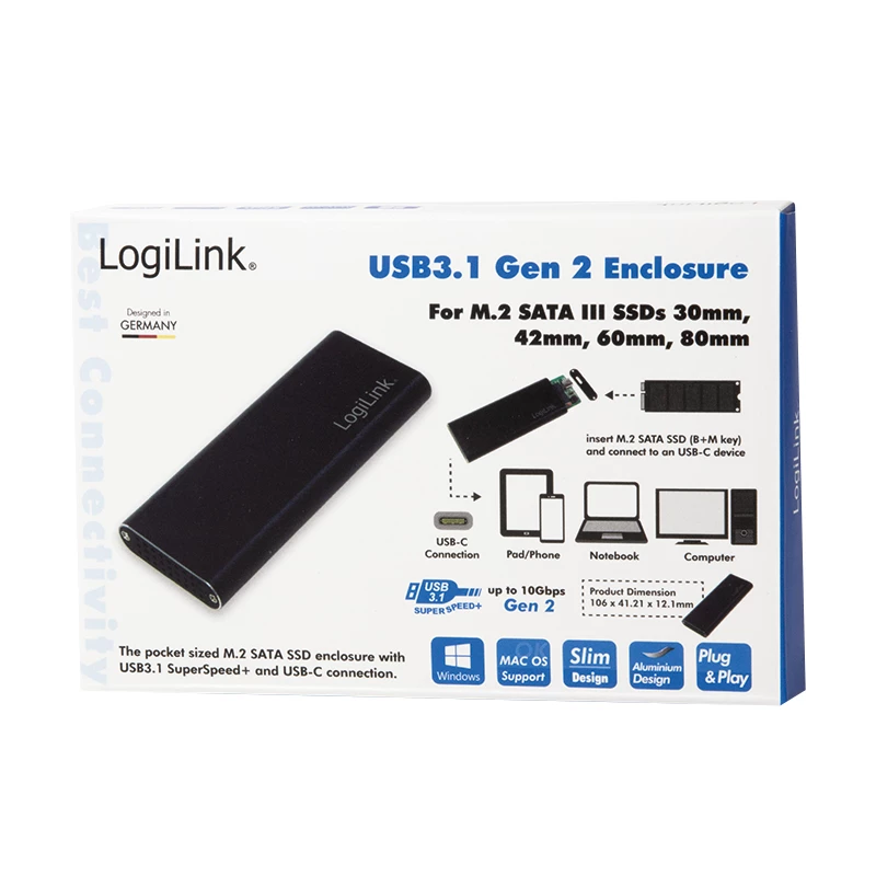 SSD-korpus LogiLink UA0314 Must M.2