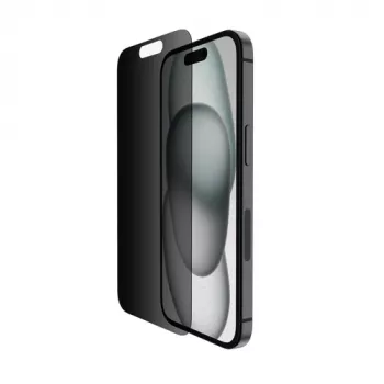 Belkin ScreenForce Pro - ekraanikaitse telefonile - 2,5D - klaas - privaatsusfiltriga - klaas - Apple iPhone 14 Pro, 15 (OVA147ZZ)