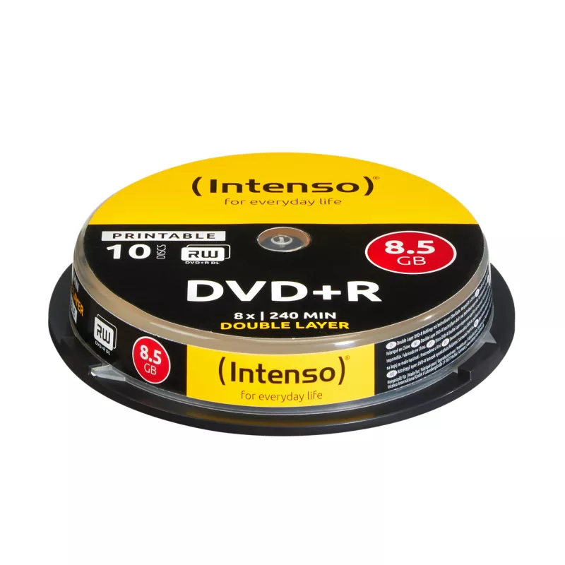 DVD+R DL Intenso 1x10 8.5GB 8x Double Layer prinditav