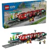 LEGO City linna trammi- ja jaama rollimängu ehituskomplekt lastele mängutrammiga, kingitus poistele ja tüdrukutele alates 7. eluaastast, kes armastavad sõidukeid