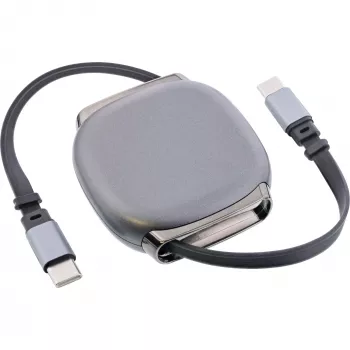 USB-C kaabel InLine 35850, 100W toiteedastus, 0,80 m, must/hall