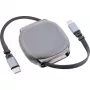 USB-C kaabel InLine 35850, 100W toiteedastus, 0,80 m, must/hall
