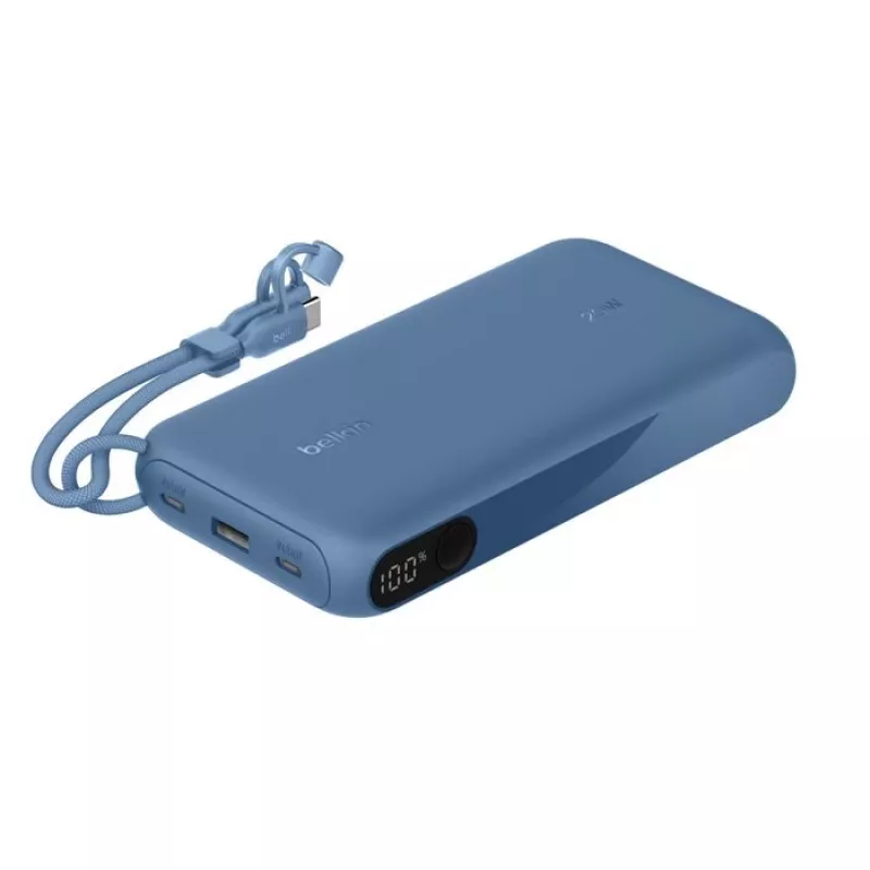 Akupank Belkin BPB028hqBL 20000 mAh, 2× USB‑C, 1× USB‑A, sinine