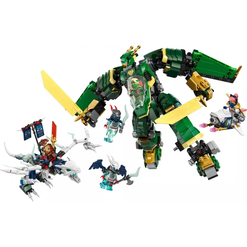 LEGO NINJAGO komplekt 71845 Lloyd’s Jet Mech — 1112 tükki, 5 minifiguuri, liigutatavad tiivad, kõrgus 240 mm