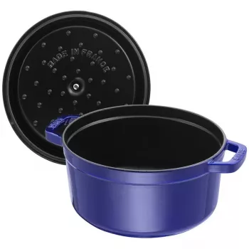 Malmist cocotte Staub 26 cm ümmargune, tumesinine