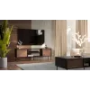 TV kapp cama meble EF CORTINA 180×40×60 cm, pealmine must, raam pähkel