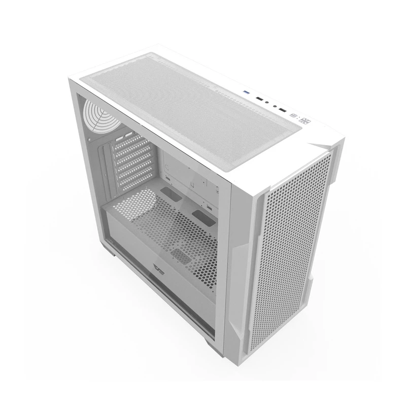 Darkflash DS900 Mesh arvutikorpus ilma ventilaatoriteta (valge)