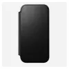 Folio-telefonikott Nomad Modern Leather Folio Apple'ile, mahutab kuni 16 cm (6,3 tolli) ekraane, must