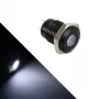Valgustatud vandaalikindel surunupp Lamptron LAMP-SW2004-H, must polükarbonaat, valge täpp