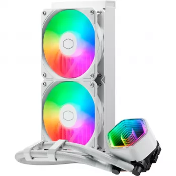 Vedel CPU jahuti Cooler Master MasterLiquid 240 Core II Valge — 240 mm, 2x 120 mm ventilaatorit (650–1750 RPM), pukslaager