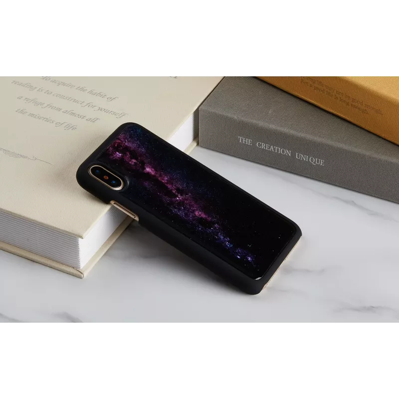 Nutitelefoni ümbris iKins iPhone XS / iPhone XS Max jaoks — Linnutee must