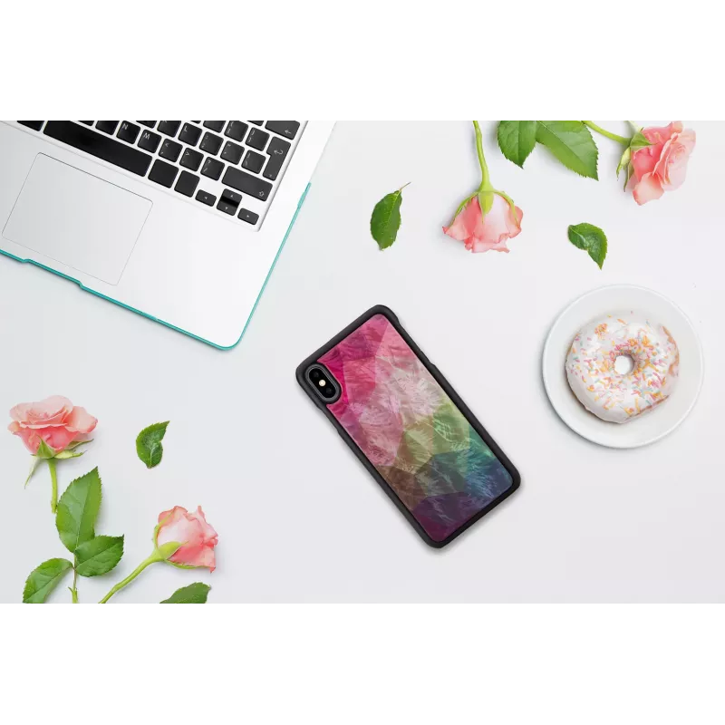 Kaitsev nutitelefoni ümbris iKins iPhone XS Max jaoks — vee-lille disain, must
