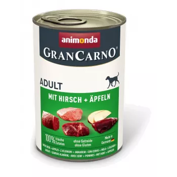 Märg koeratoit Animonda GranCarno Adult — sealiha hirveliha ja õunaga, 400 g, teraviljavaba, 10,5% valku