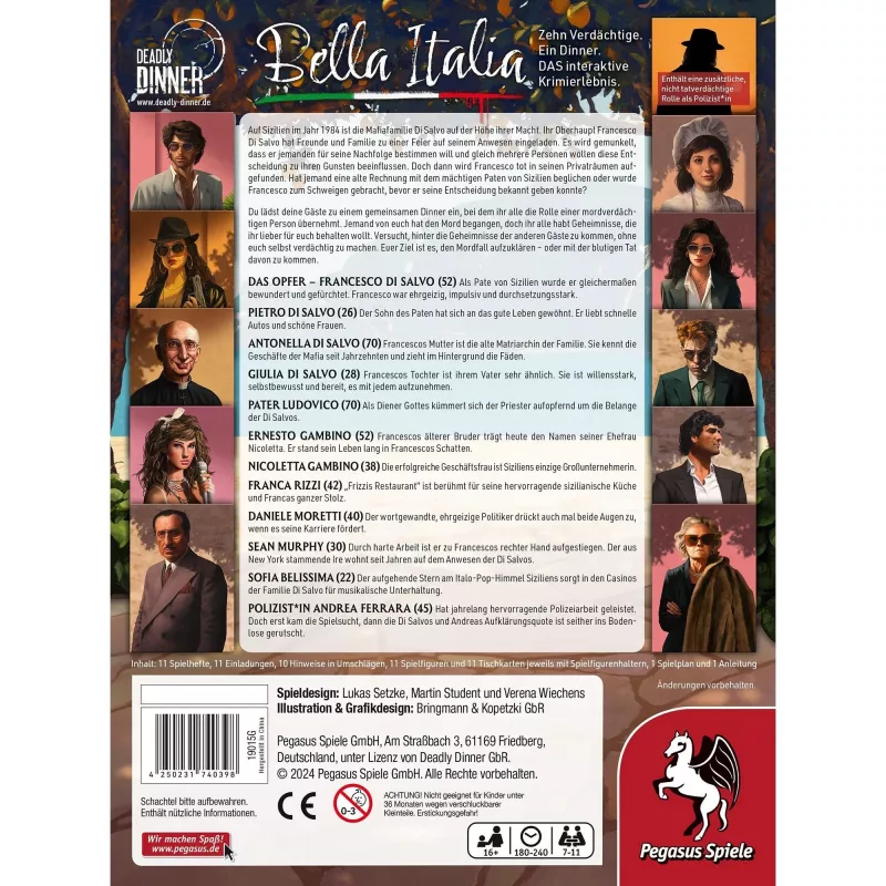 Deadly Dinner - Bella Italia, lauamäng