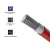 Päikesekaabel QOLTEC 53852 6 mm², 100 m rull, punane
