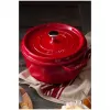 Ühe panniga Staub Cocotte 24 cm Cherry