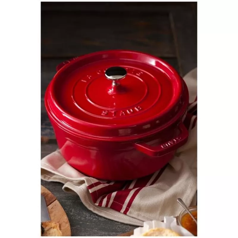 Ühe panniga Staub Cocotte 24 cm Cherry