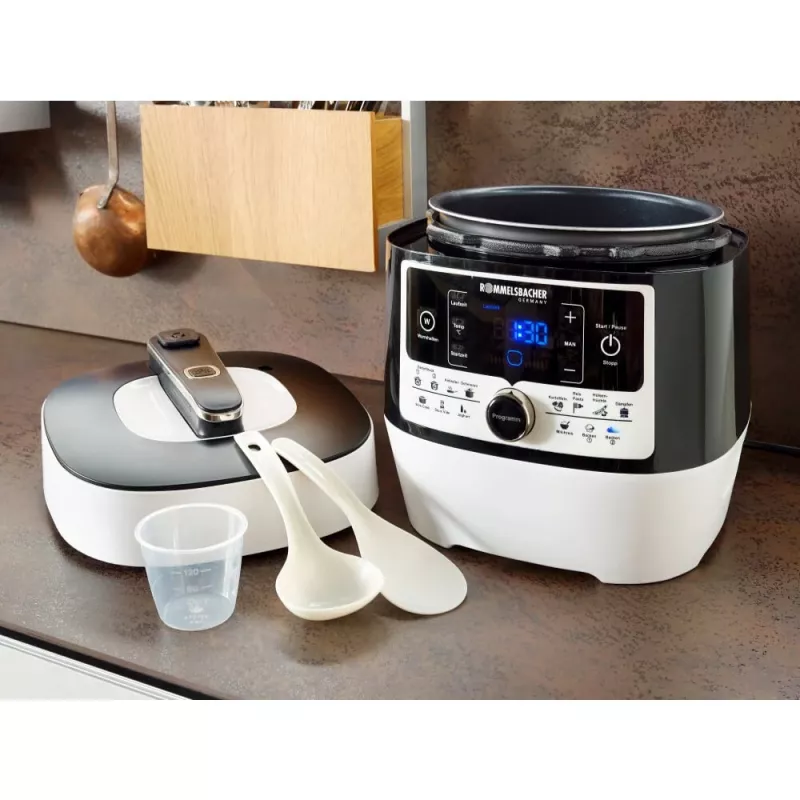 Elektrooniline survekeetja Rommelsbacher MD 1000 – 4 l, 1000 W, 14 programmi, valge/must