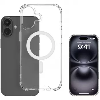 4smarts Ibiza äärekohver iPhone 17-le 16 cm läbipaistev