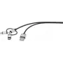 Renkforce USB-kaabel USB 2.0 USB-A pistik, USB-C™ pistik, USB-Micro-B pistik, Apple Lightning pistik 1,00 m tumehall ümbris (RF-3335108)